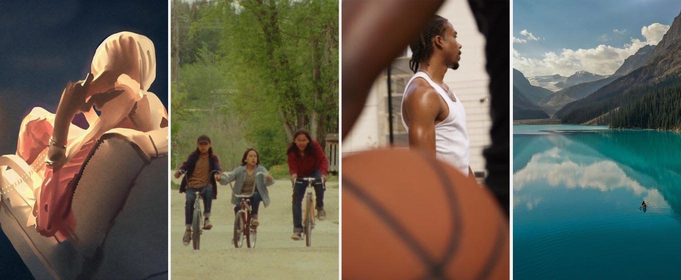 A selection of different film stills from the NFB